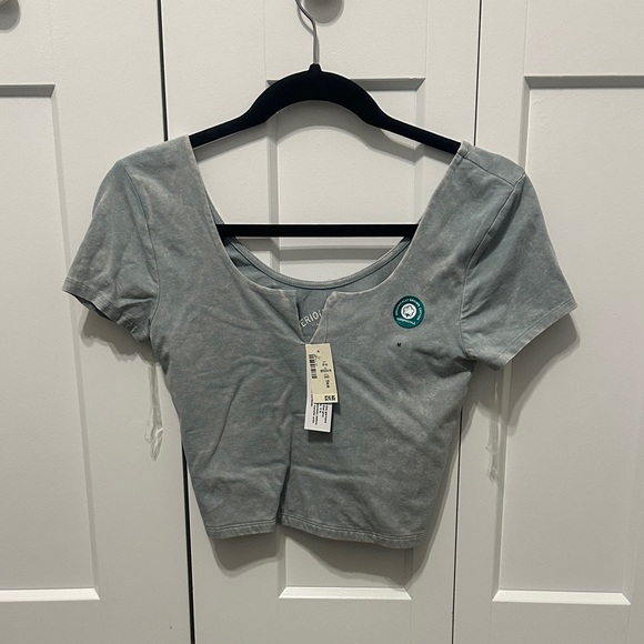 Aeropostale Tops - Aeropostale Slate Blue Crop Top